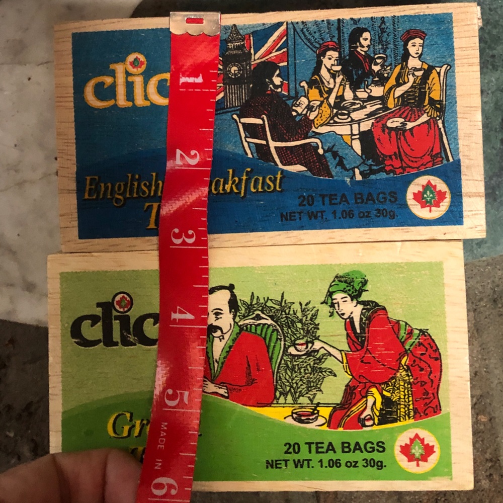 š© 4/$25 š© Vintage Tea Bag storage boxes set of 2 - Picture 4 of 6